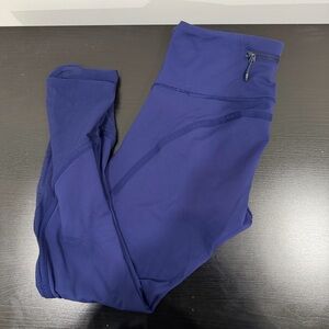 lululemon size 6 blue leggings - luxtreme high rise - mesh details
